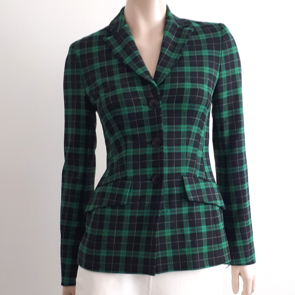 Riani | Plaid Fitted Blazer